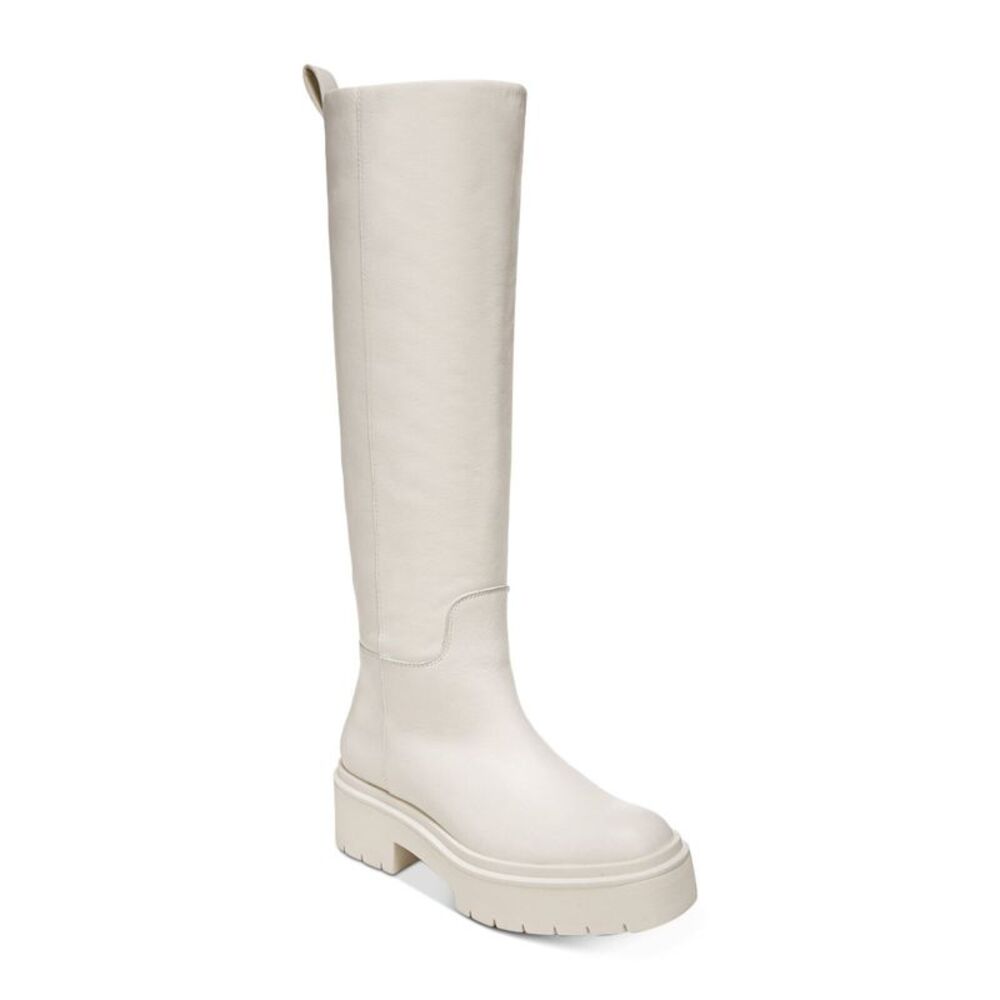 NWT SAM EDELMAN Womens Ivory 1" Platform Larina Leather Boots Shoes 9 M